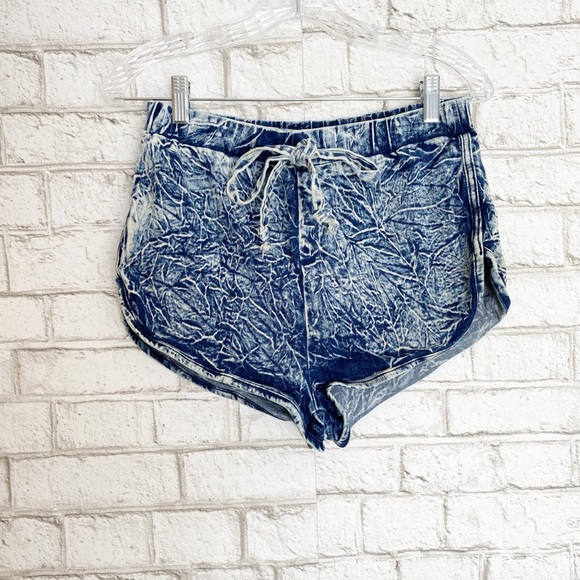 Aphrodite High Waisted Acid Wash Booty Shorts MED